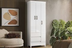 Guarda Roupa Solteiro 3 Portas e 2 Gavetas c/Pés Fit 3.2 S. Andirá