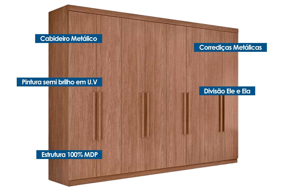 Guarda Roupa Casal 8 Portas Master New S. Andirá Guarda Roupa Casal 8 Portas Master New S. Andirá