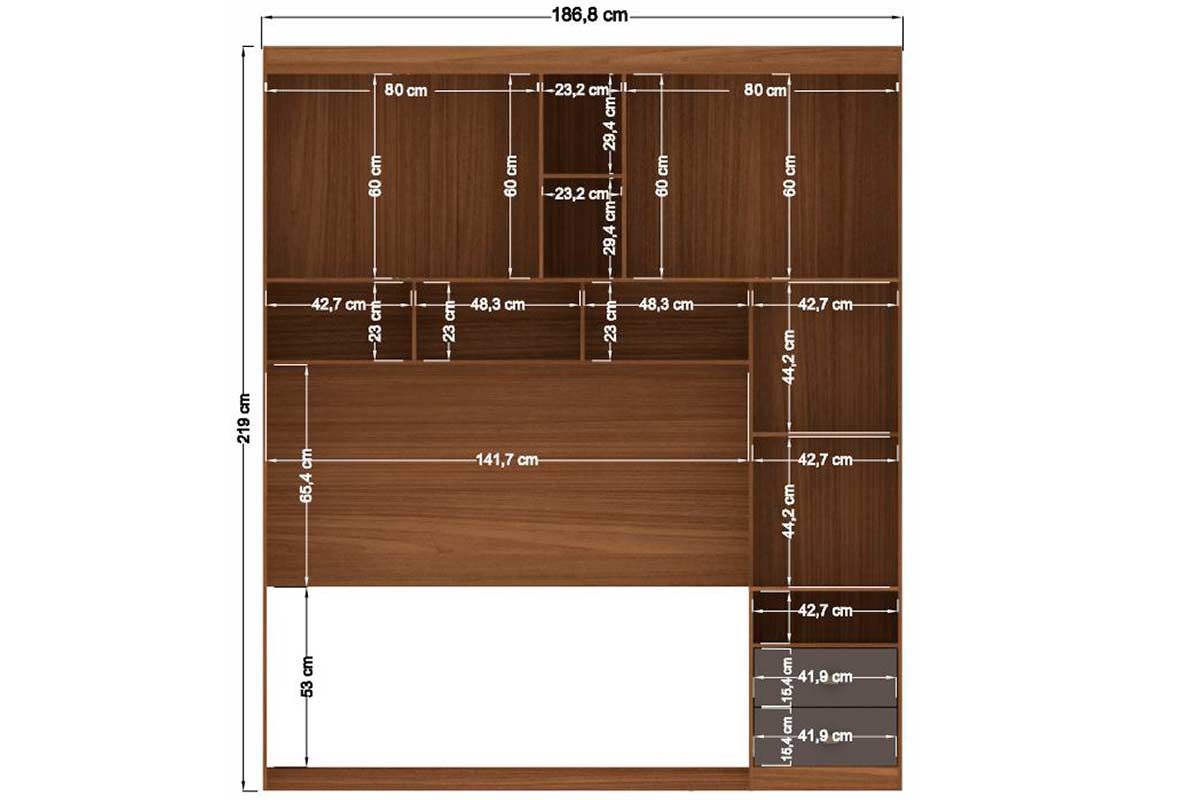 Guarda Roupa Casal 7 Portas (1 c/Espelho) e 4 Gavetas Lugano S. Andirá Guarda Roupa Casal 7 Portas (1 c/Espelho) e 4 Gavetas Lugano S. Andirá