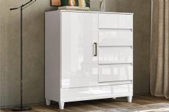 Cômoda 1.4 Fit c/1 Porta e 4 Gavetas c/Pés S. Andirá