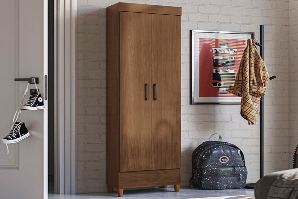 Armário Multiuso Lavanderia Fit 2 Portas c/Pés S. AndiráJequitibá