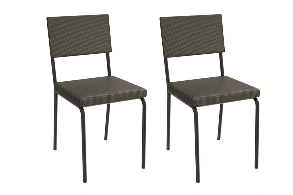 Cadeira Jantar Zaria 2C128PRF Aço Kit 2Un Kappesberg Cadeira Jantar Zaria 2C128PRF Aço Kit 2Un Kappesberg