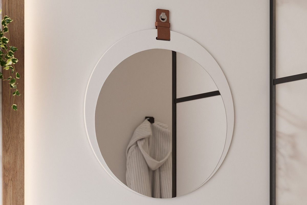 Espelheira Banheiro Lua Oval 60x60cm MGMBranco