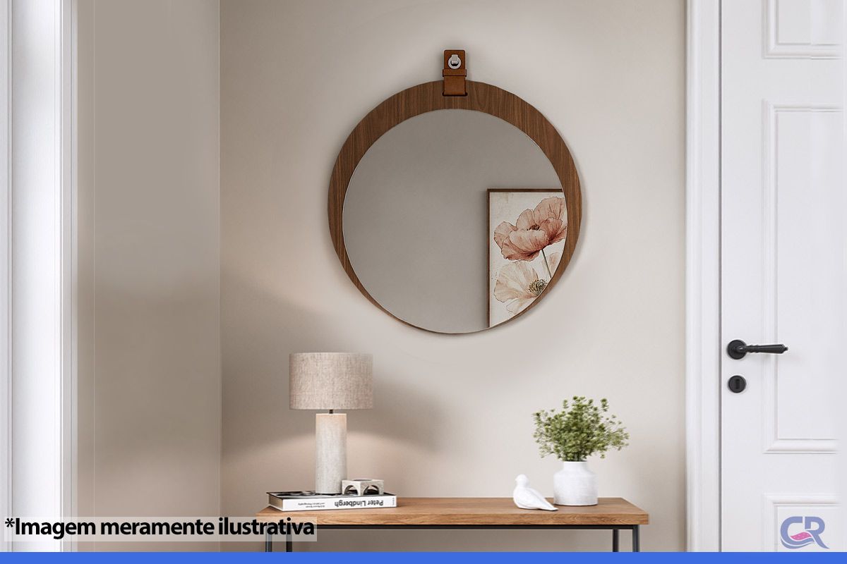 Espelheira Banheiro Lua Oval 60x60cm MGMFreijo