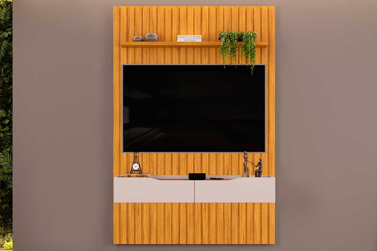 Rack Bancada c/Painel p/ TV até 55 Pol Pratic 143cm - DJ MóveisCedro/Bali