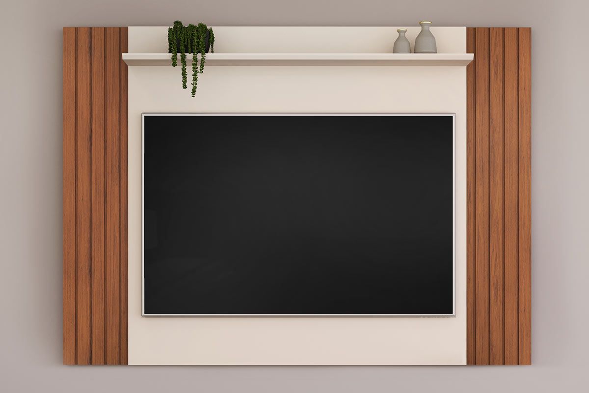 Painel Home p/ TV até 50 Pol Trend Extensível 108/136cm DJ MóveisFreijó/Off White