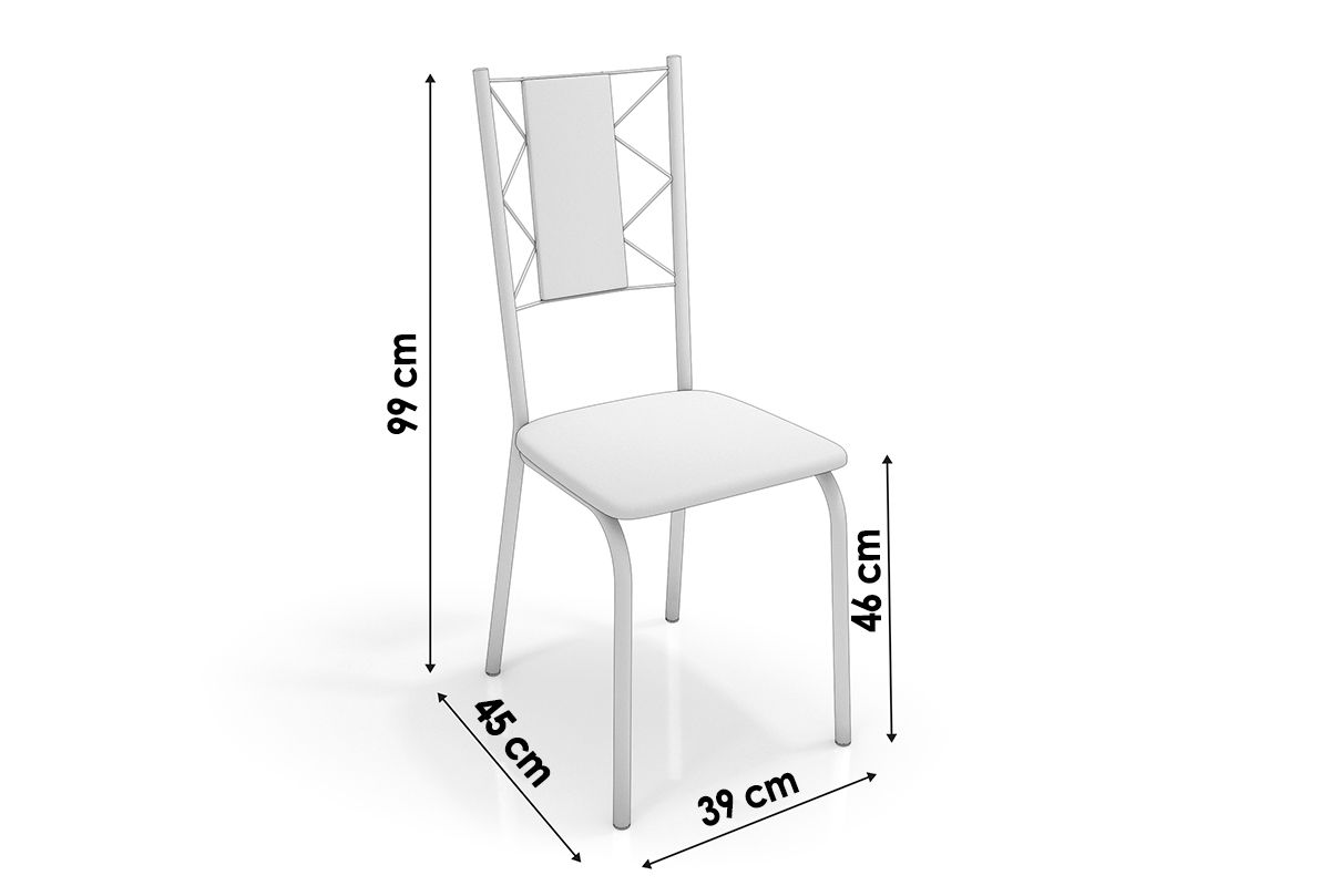 Sala Jantar Mesa Volga c/ Tampo de Vidro 90cm e 4 Cadeiras Lisboa - Kappesberg