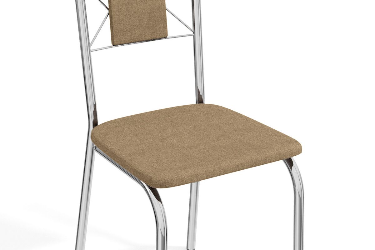 Sala Jantar Mesa Volga c/ Tampo de Vidro 90cm e 4 Cadeiras Lisboa - Kappesberg