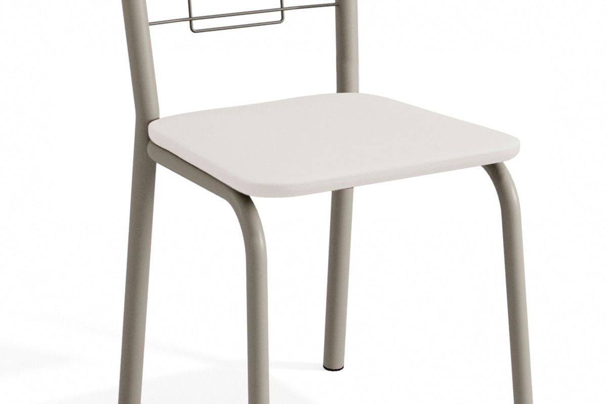 Sala Jantar Mesa Loire c/ Tampo de Vidro 120x80cm e 4 Cadeiras Florença - Kappesberg