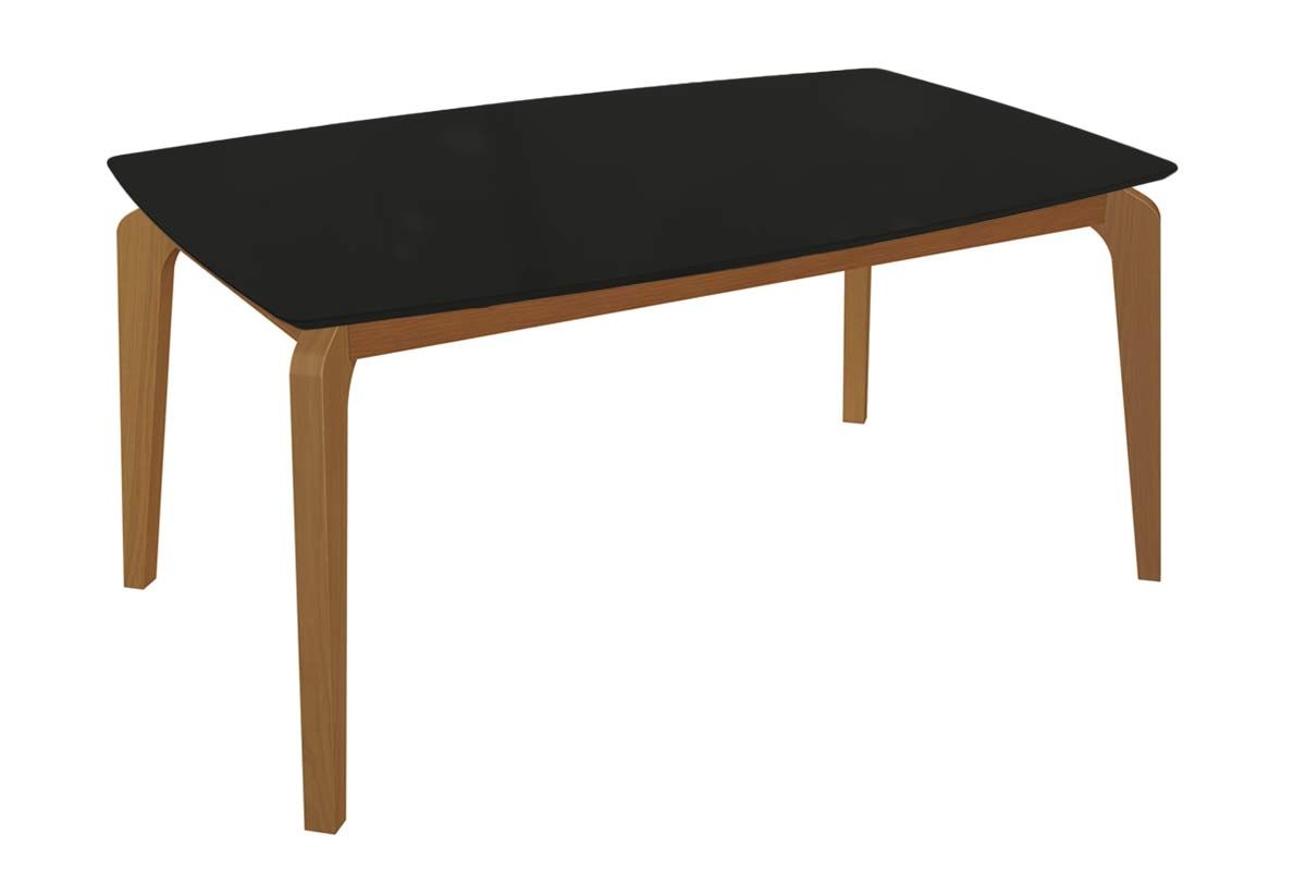 Mesa Jantar Petra c/ Tampo Madeirado c/ Vidro 170x90cm Kappesberg