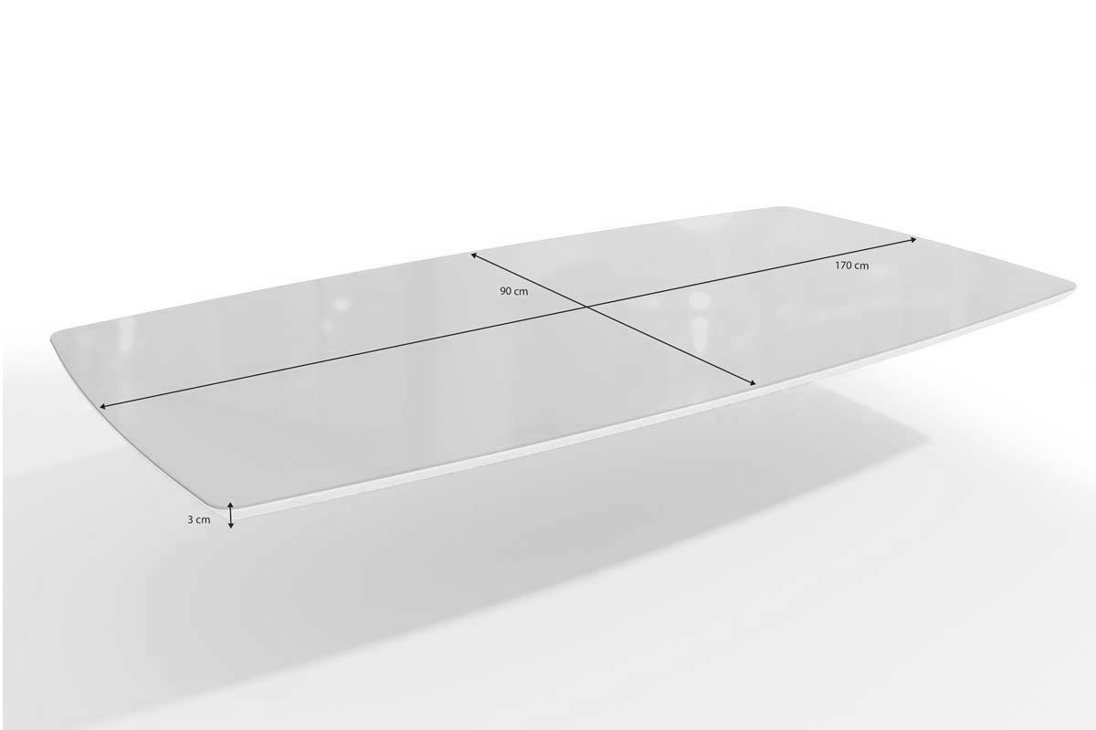 Mesa Jantar Petra c/ Tampo Madeirado c/ Vidro 170x90cm Kappesberg