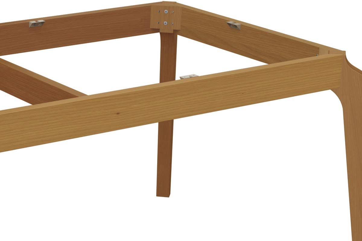 Mesa Jantar Petra c/ Tampo Madeirado c/ Vidro 200x100cm Kappesberg