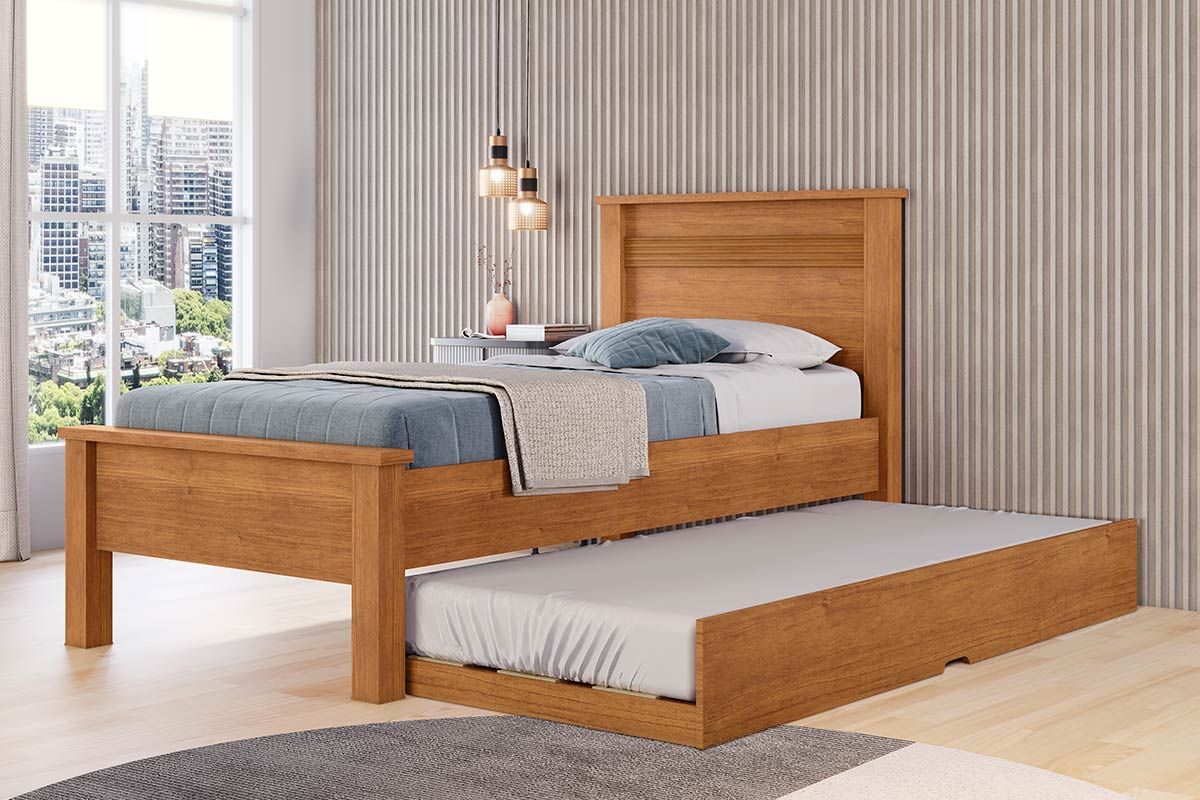 Cama Solteiro Barcelona c/Auxiliar Conquista