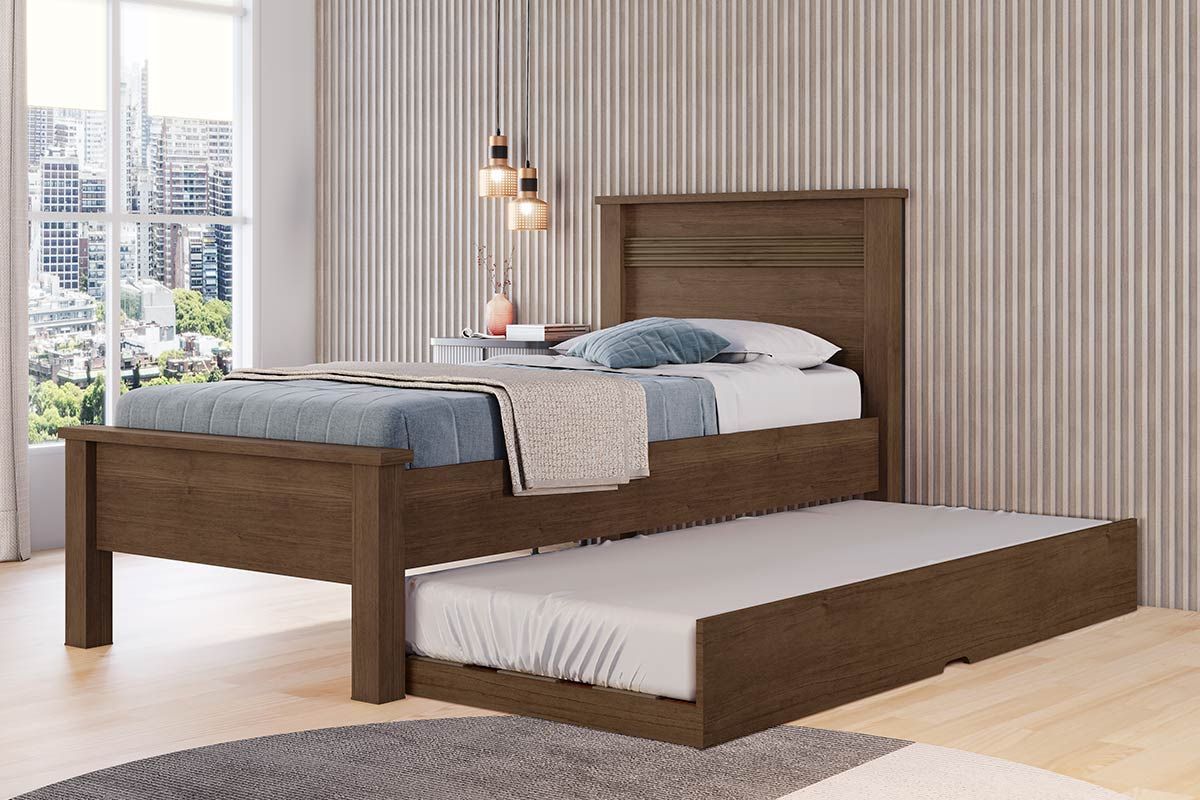 Cama Solteiro Barcelona c/Auxiliar Conquista