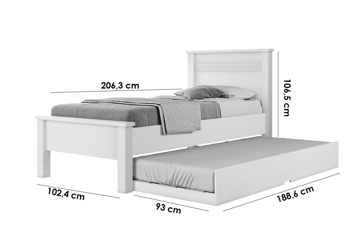 Cama Solteiro Barcelona c/Auxiliar Conquista