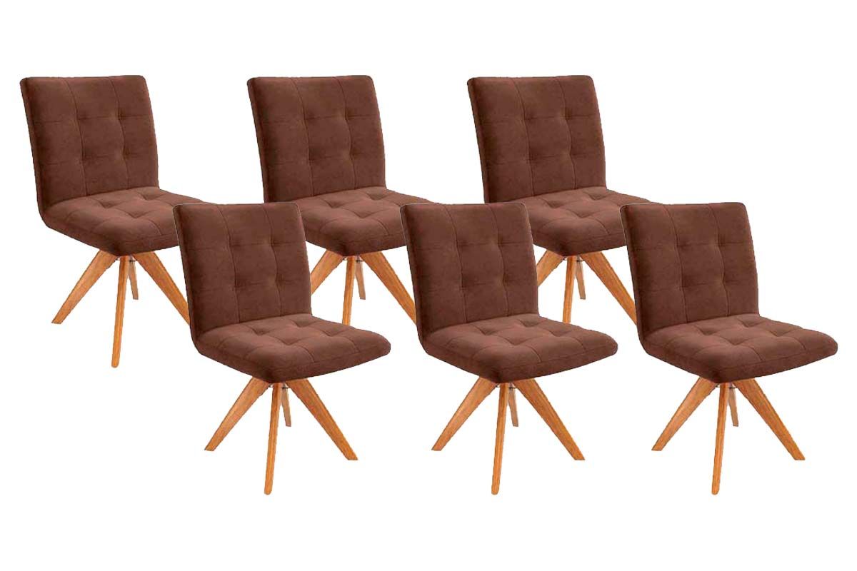 Cadeira Jantar Nice 1C001CA Premium Madeira Maciça Kit 6 Un Kappesberg