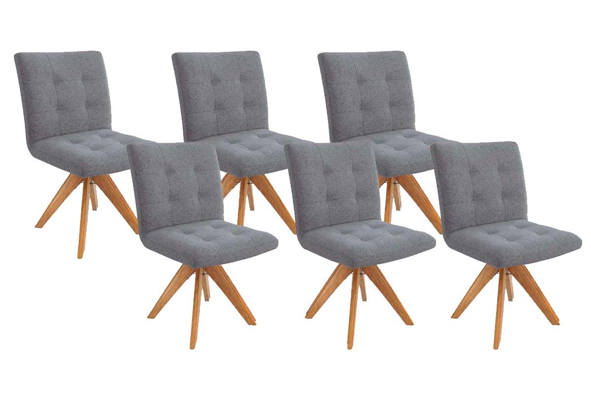 Cadeira Jantar Nice 1C001CA Premium Madeira Maciça Kit 6 Un Kappesberg