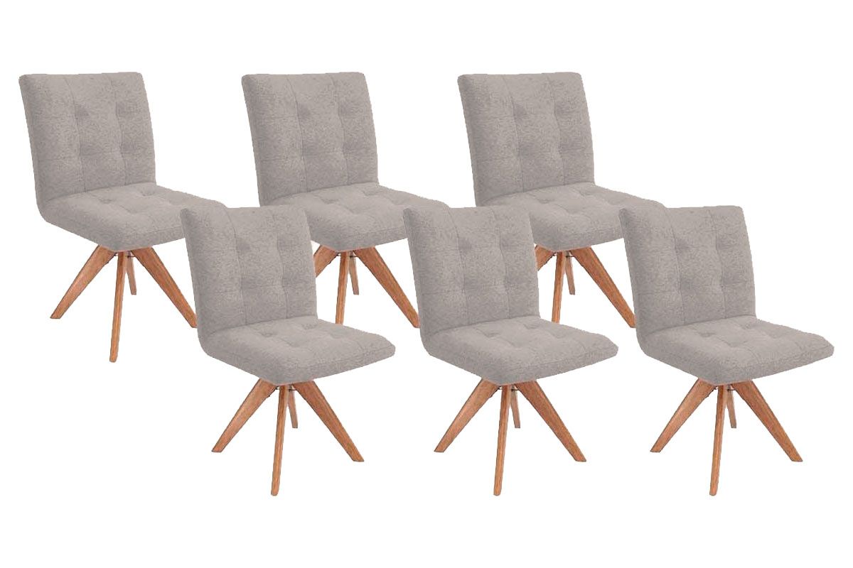 Cadeira Jantar Nice 1C001CA Premium Madeira Maciça Kit 6 Un Kappesberg