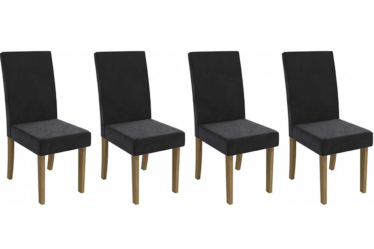 Cadeira Jantar Dália 2CAD131 Madeirado Kit 4 Un Kappesberg