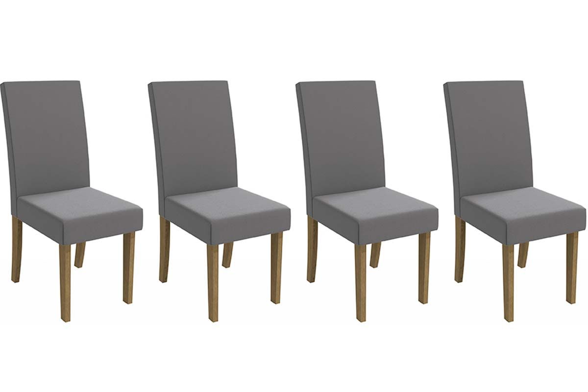 Cadeira Jantar Dália 2CAD131 Madeirado Kit 4 Un Kappesberg