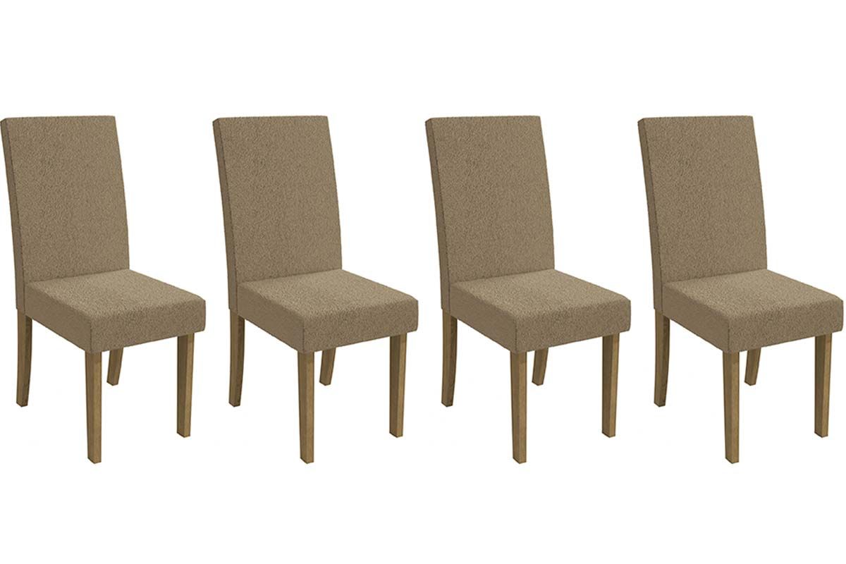 Cadeira Jantar Dália 2CAD131 Madeirado Kit 4 Un Kappesberg