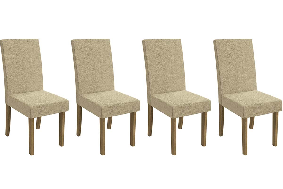 Cadeira Jantar Dália 2CAD131 Madeirado Kit 4 Un Kappesberg