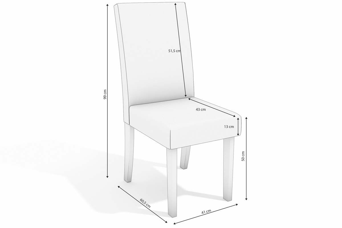 Cadeira Jantar Dália 2CAD131 Madeirado Kit 6 Un Kappesberg