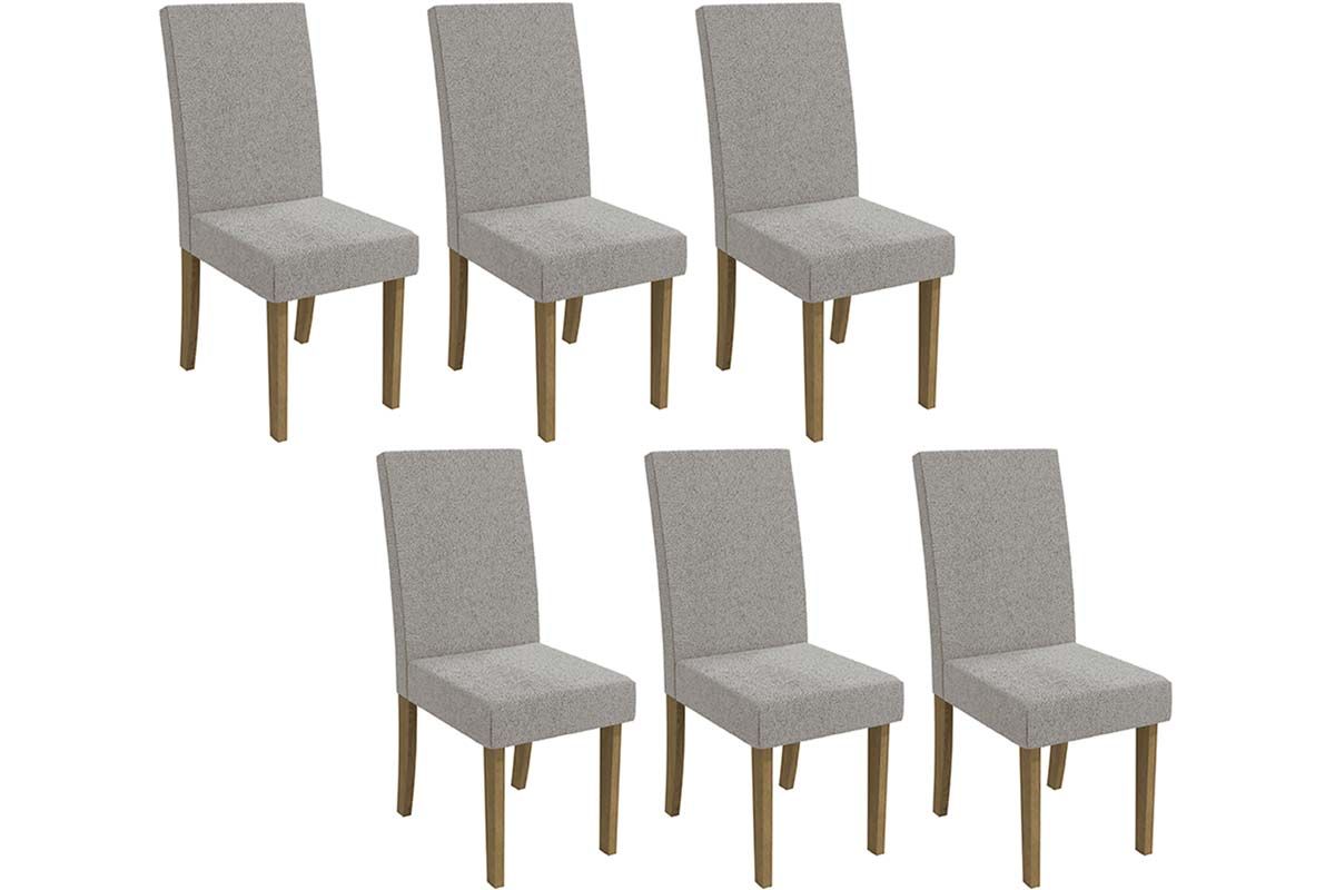 Cadeira Jantar Dália 2CAD131 Madeirado Kit 6 Un Kappesberg