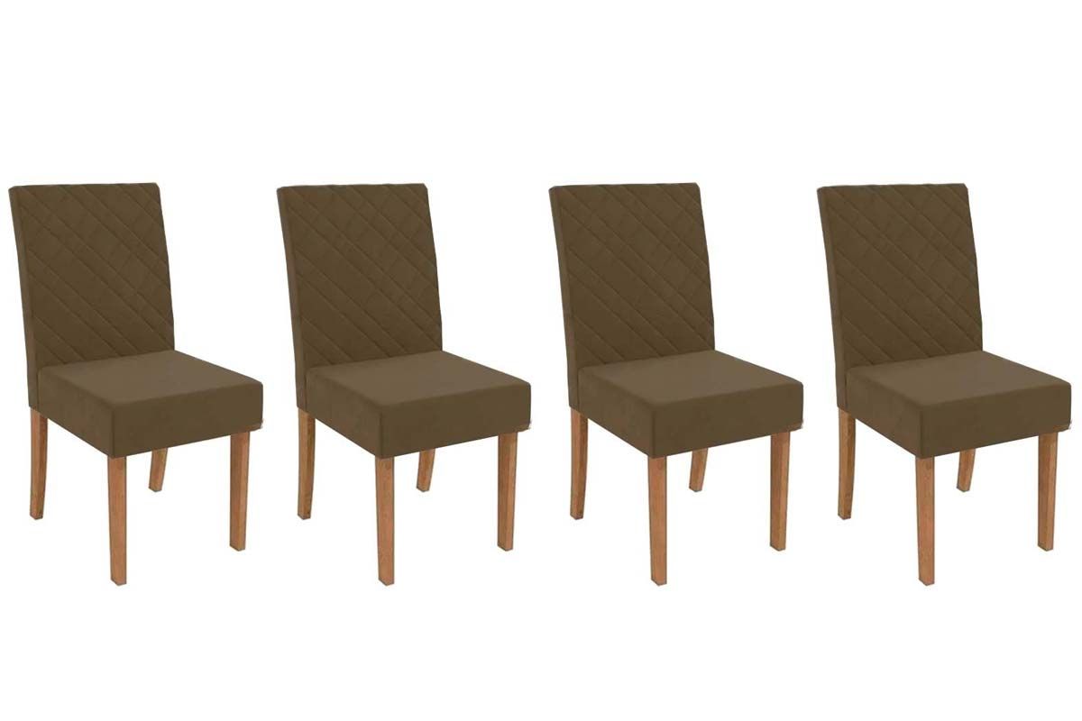 Cadeira Jantar Verbena 2CAD133 Madeirado Kit 4 Un Kappesberg