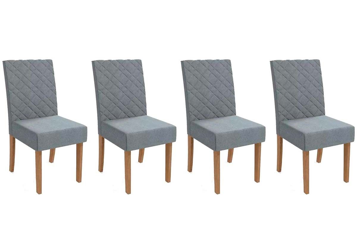 Cadeira Jantar Verbena 2CAD133 Madeirado Kit 4 Un Kappesberg