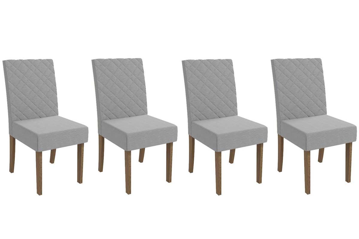 Cadeira Jantar Verbena 2CAD133 Madeirado Kit 4 Un Kappesberg