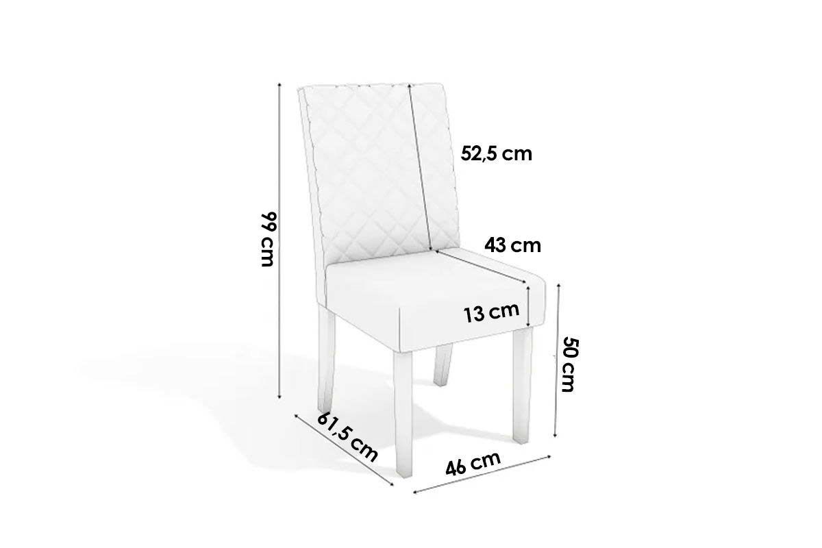 Cadeira Jantar Verbena 2CAD133 Madeirado Kit 4 Un Kappesberg