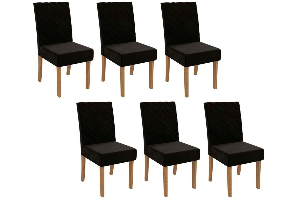 Cadeira Jantar Verbena 2CAD133 Madeirado Kit 6 Un Kappesberg