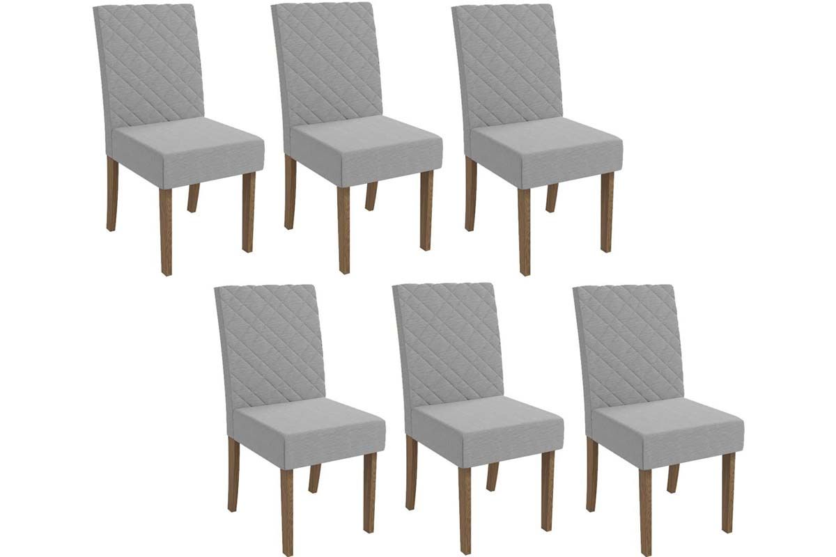 Cadeira Jantar Verbena 2CAD133 Madeirado Kit 6 Un Kappesberg