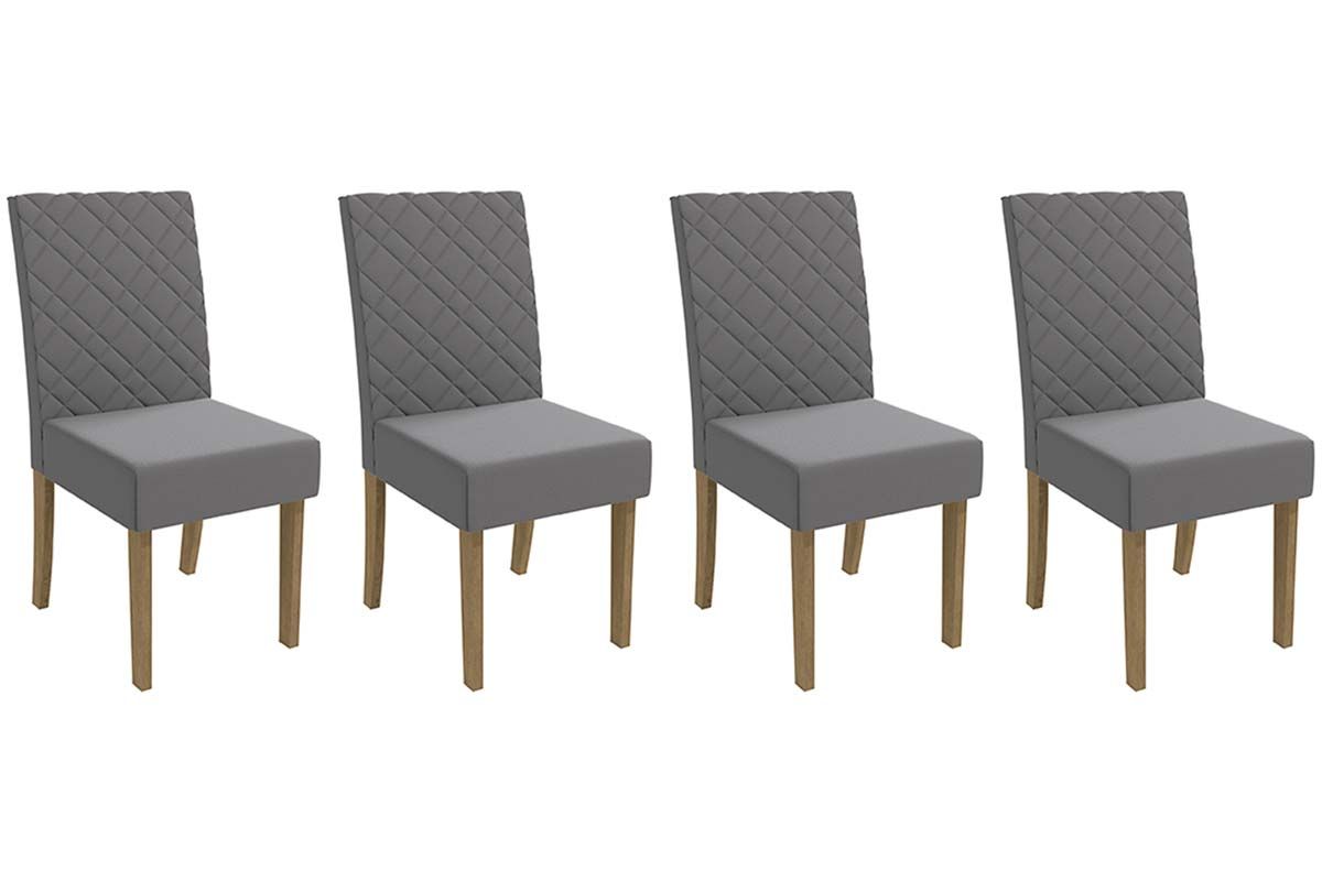 Cadeira Jantar Verbena 2CAD133 Madeirado Kit 4 Un Kappesberg