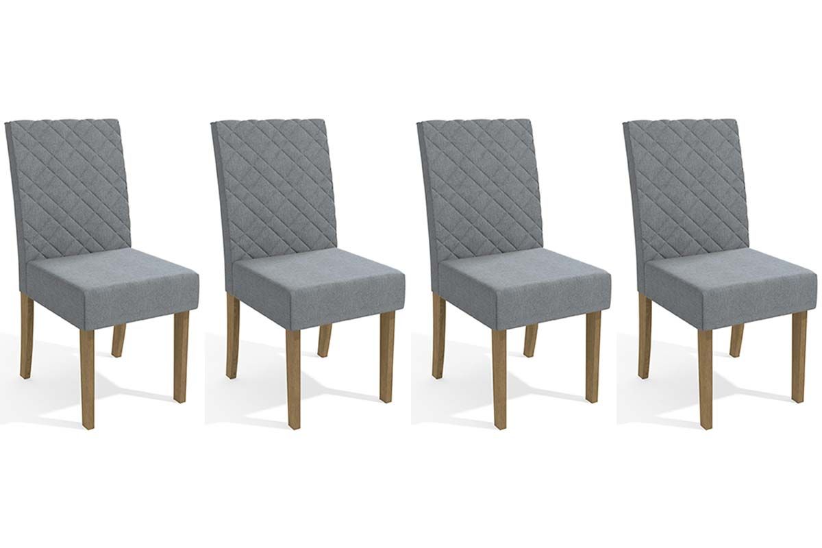 Cadeira Jantar Verbena 2CAD133 Madeirado Kit 4 Un Kappesberg
