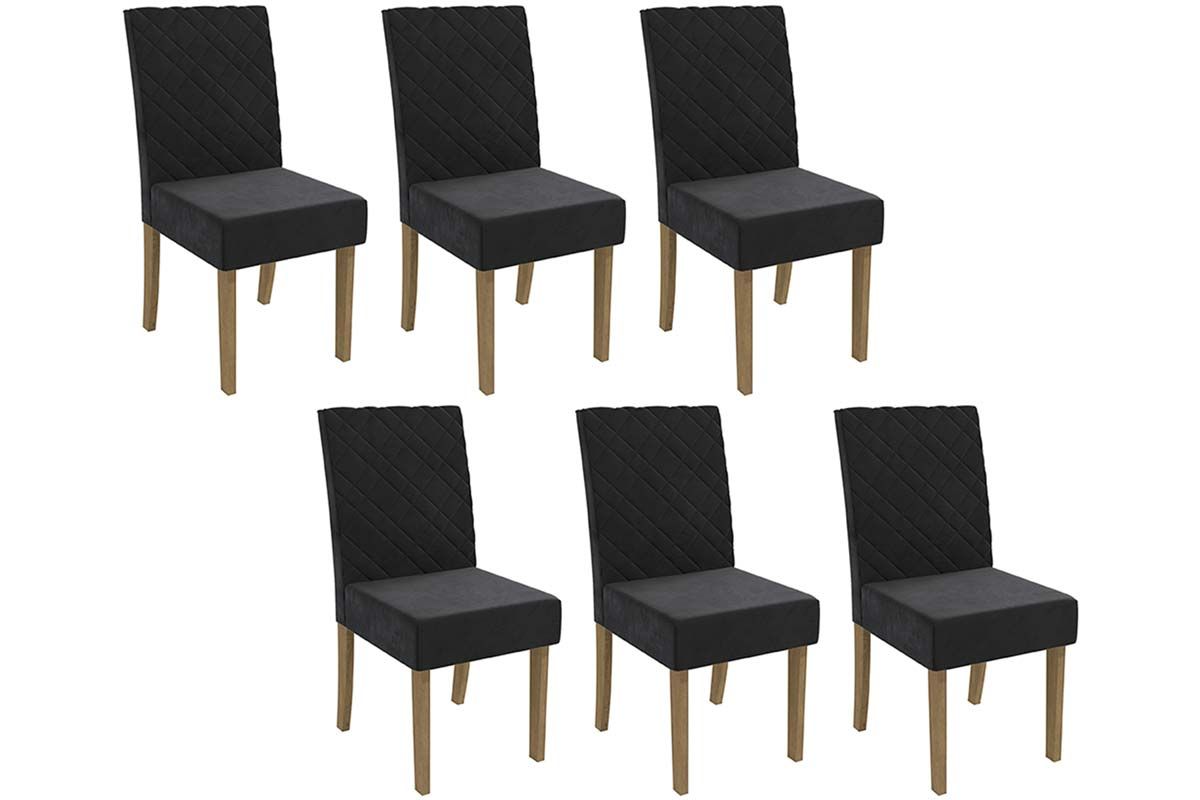 Cadeira Jantar Verbena 2CAD133 Madeirado Kit 6 Un Kappesberg