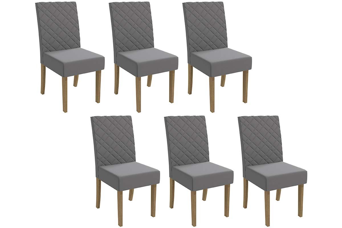 Cadeira Jantar Verbena 2CAD133 Madeirado Kit 6 Un Kappesberg