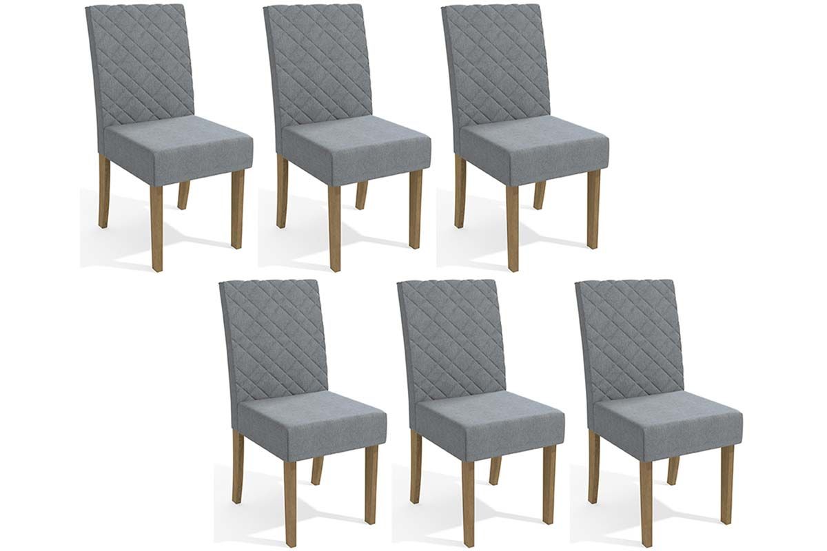 Cadeira Jantar Verbena 2CAD133 Madeirado Kit 6 Un Kappesberg