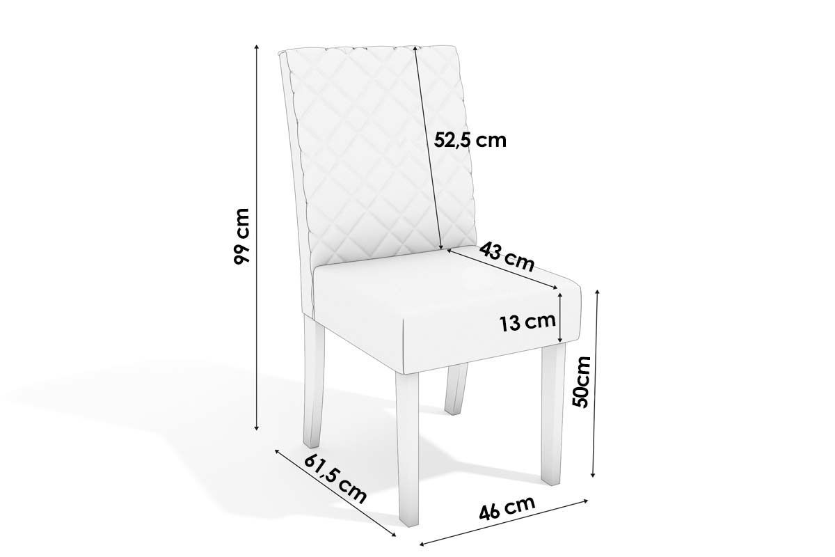 Cadeira Jantar Verbena 2CAD133 Madeirado Kit 6 Un Kappesberg
