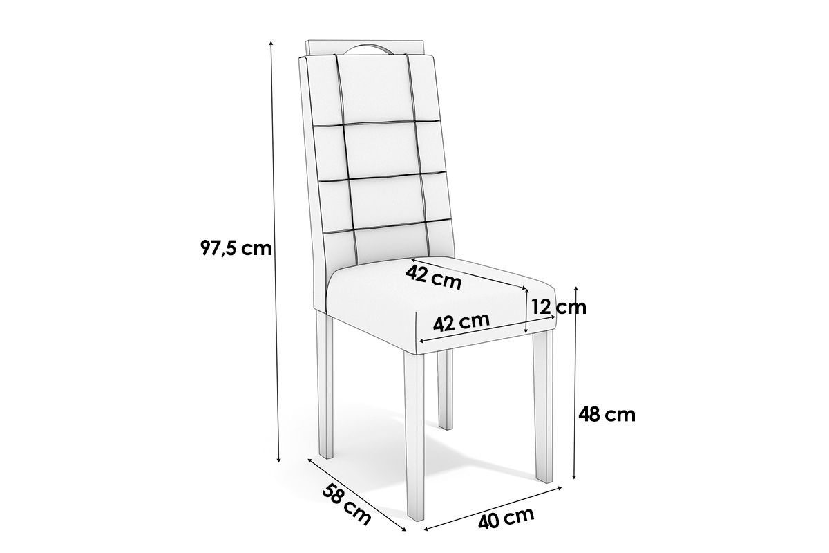 Cadeira Jantar Flora 2CAD150 Madeirado Kit 4 Un Kappesberg