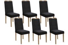 Cadeira Jantar Flora 2CAD150 Madeirado Kit 6 Un Kappesberg