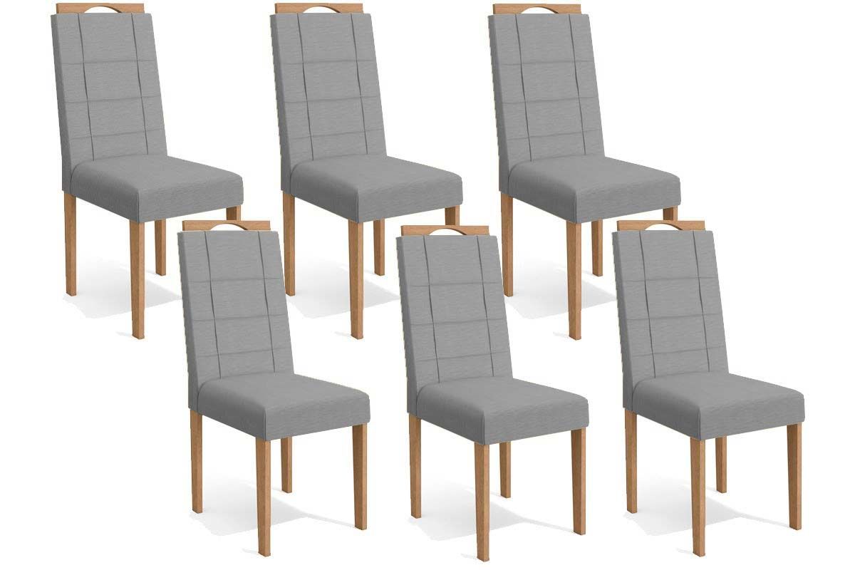 Cadeira Jantar Flora 2CAD150 Madeirado Kit 6 Un Kappesberg