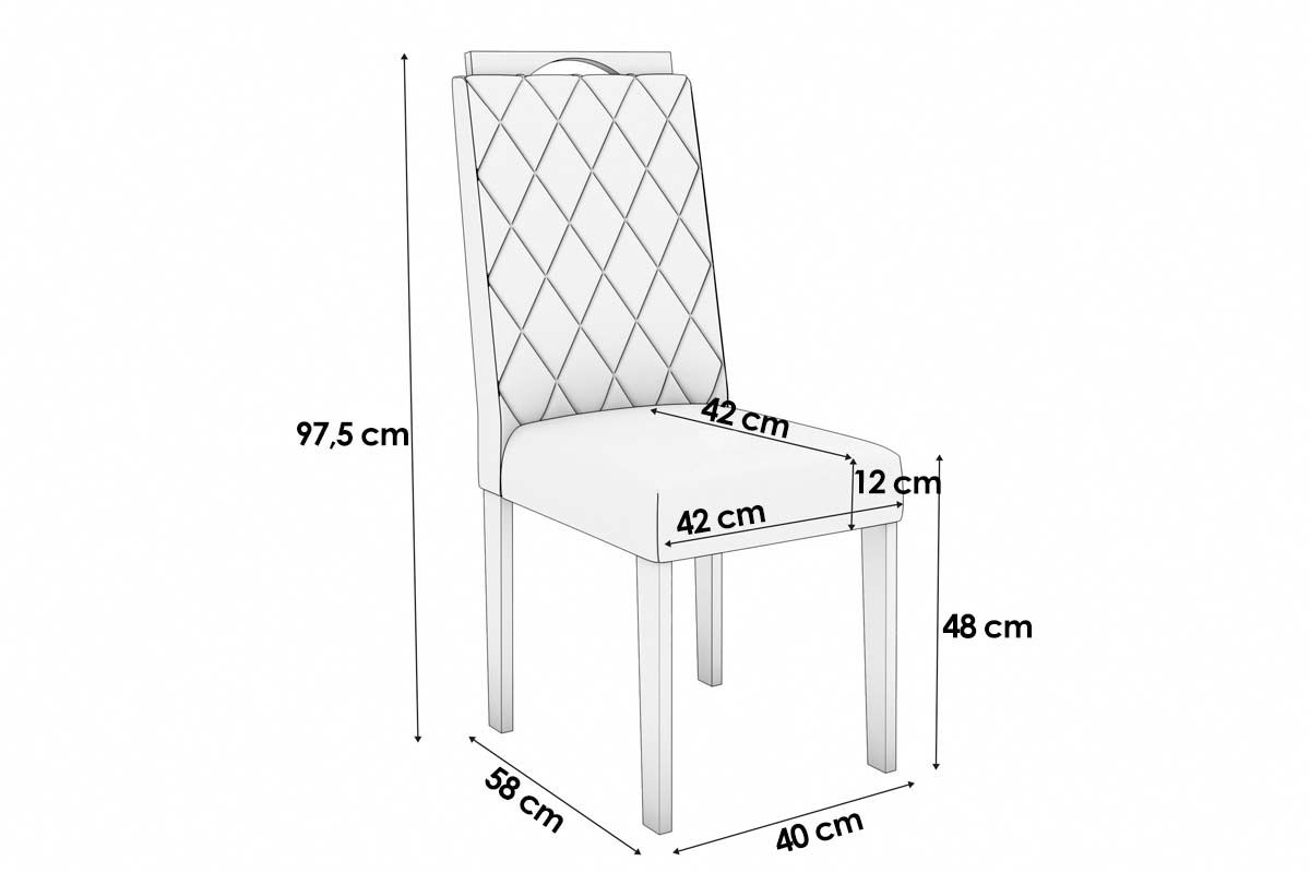 Cadeira Jantar Camélia 2CAD152 Madeirado Kit 6 Un Kappesberg