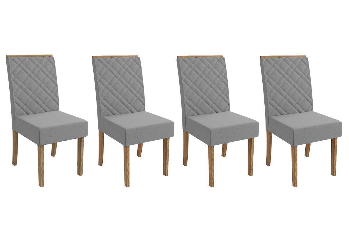 Cadeira Jantar Gardênia 2CAD149 Madeirado Kit 4 Un Kappesberg