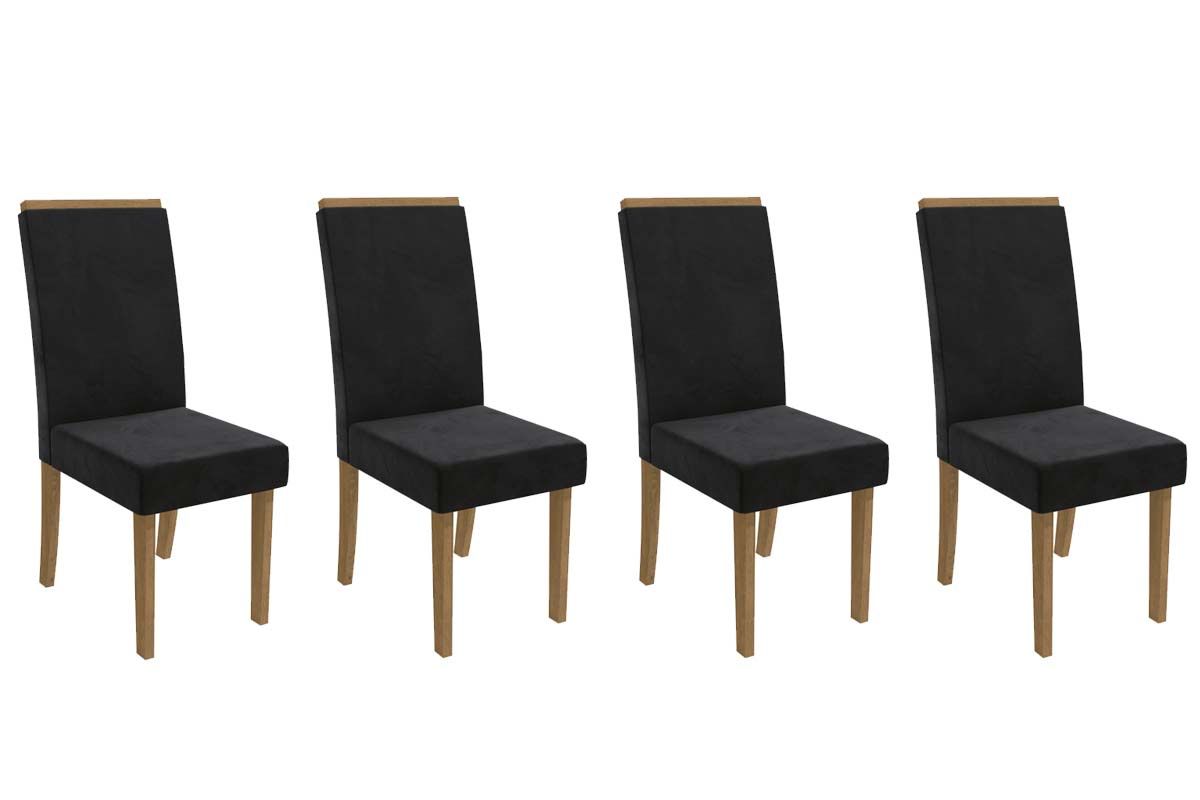 Cadeira Jantar Íris 2CAD142 Madeirado Kit 4 Un Kappesberg