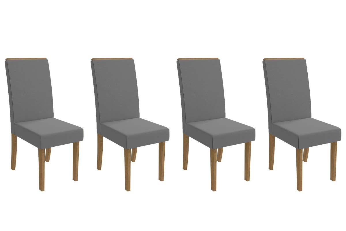 Cadeira Jantar Íris 2CAD142 Madeirado Kit 4 Un Kappesberg