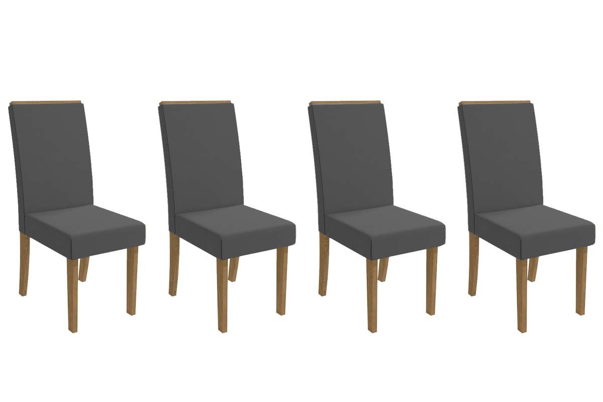 Cadeira Jantar Íris 2CAD142 Madeirado Kit 4 Un Kappesberg