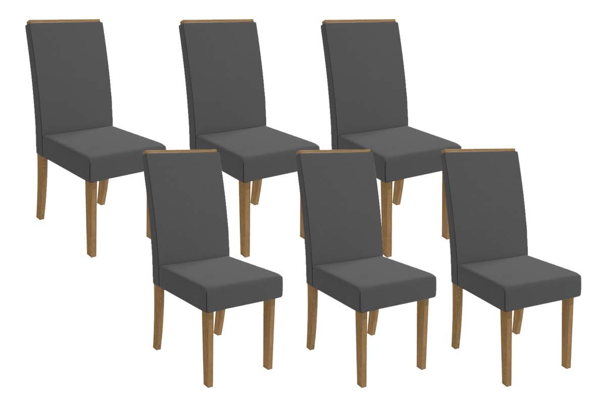 Cadeira Jantar Íris 2CAD142 Madeirado Kit 6 Un Kappesberg
