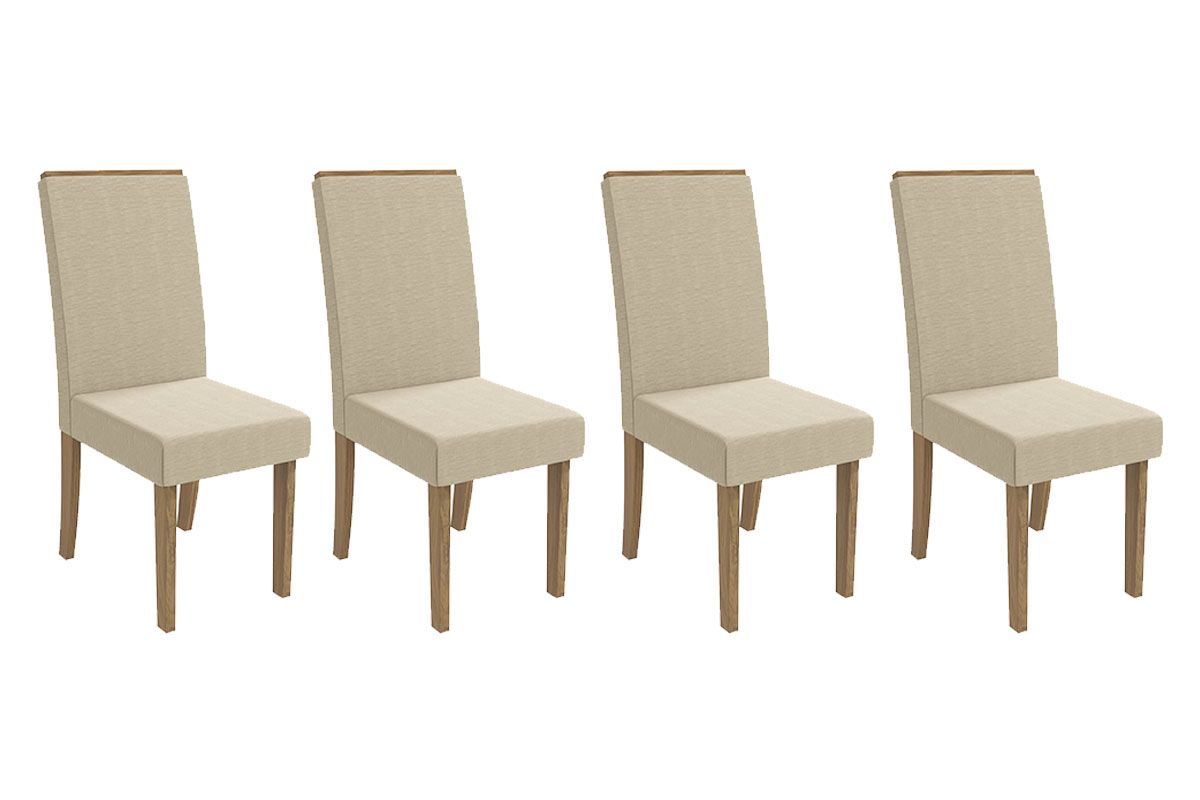 Cadeira Jantar 2CAD142NG Kit 4 Un Kappesberg